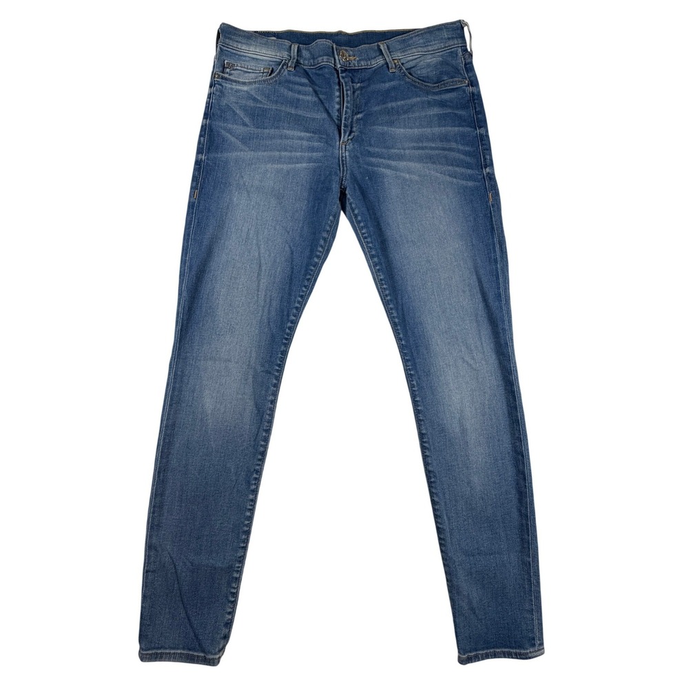 True Religion Halle Mid Rise Super Skinny Jeans Blue Medium Wash Womens 32